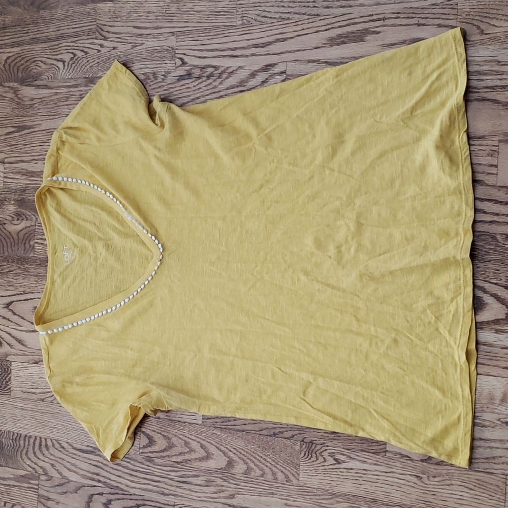 (M) LOFT Outlet 100% Cotton V Neck Lightweight Casual Bohemian Vacation Cottage